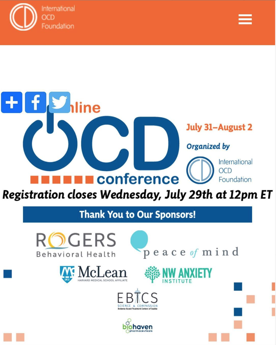 The IOCDF’s Annual OCD Conference Is Less Than A Week Away! Register