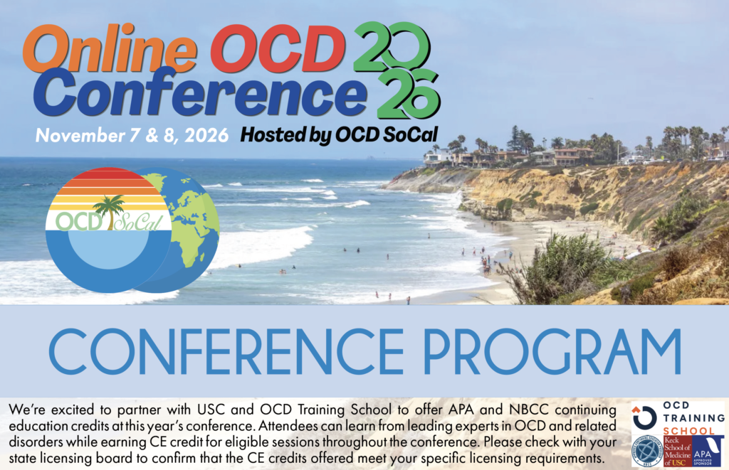 2026 Online OCD Conference program, page 1