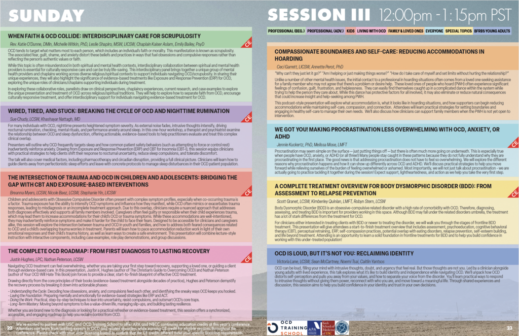 2026 Online OCD Conference program, page 11