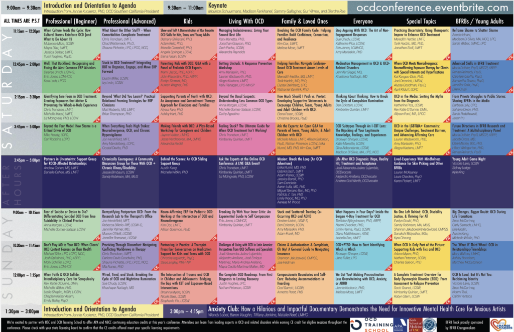2026 Online OCD Conference program, page 3