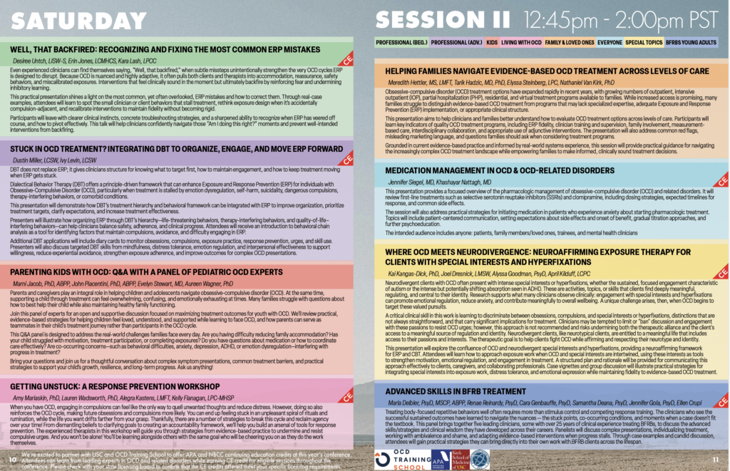 2026 Online OCD Conference program, page 5