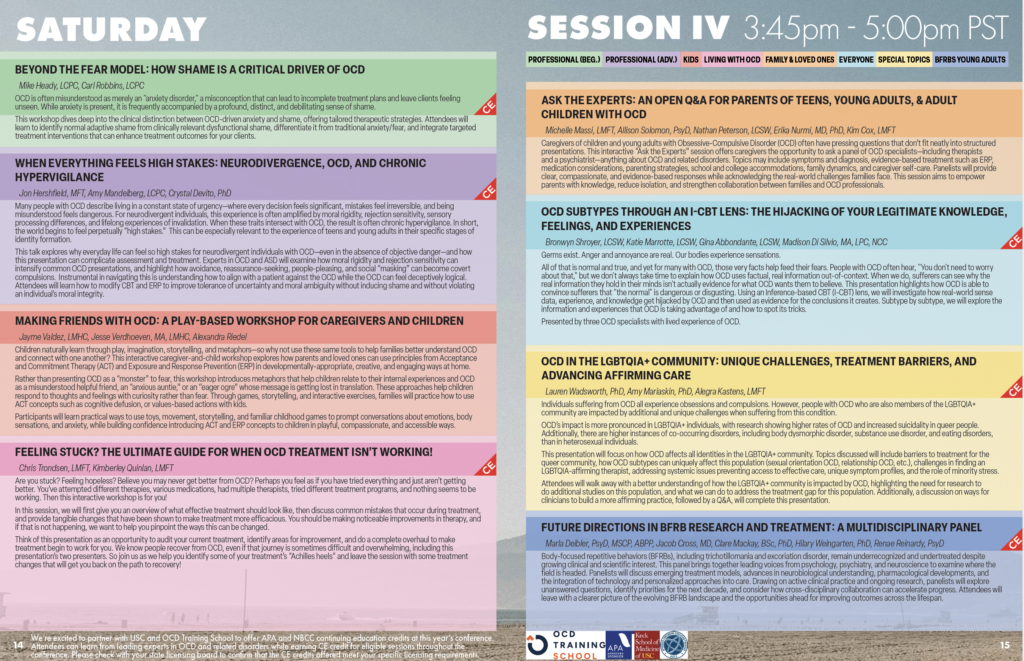 2026 Online OCD Conference program, page 7